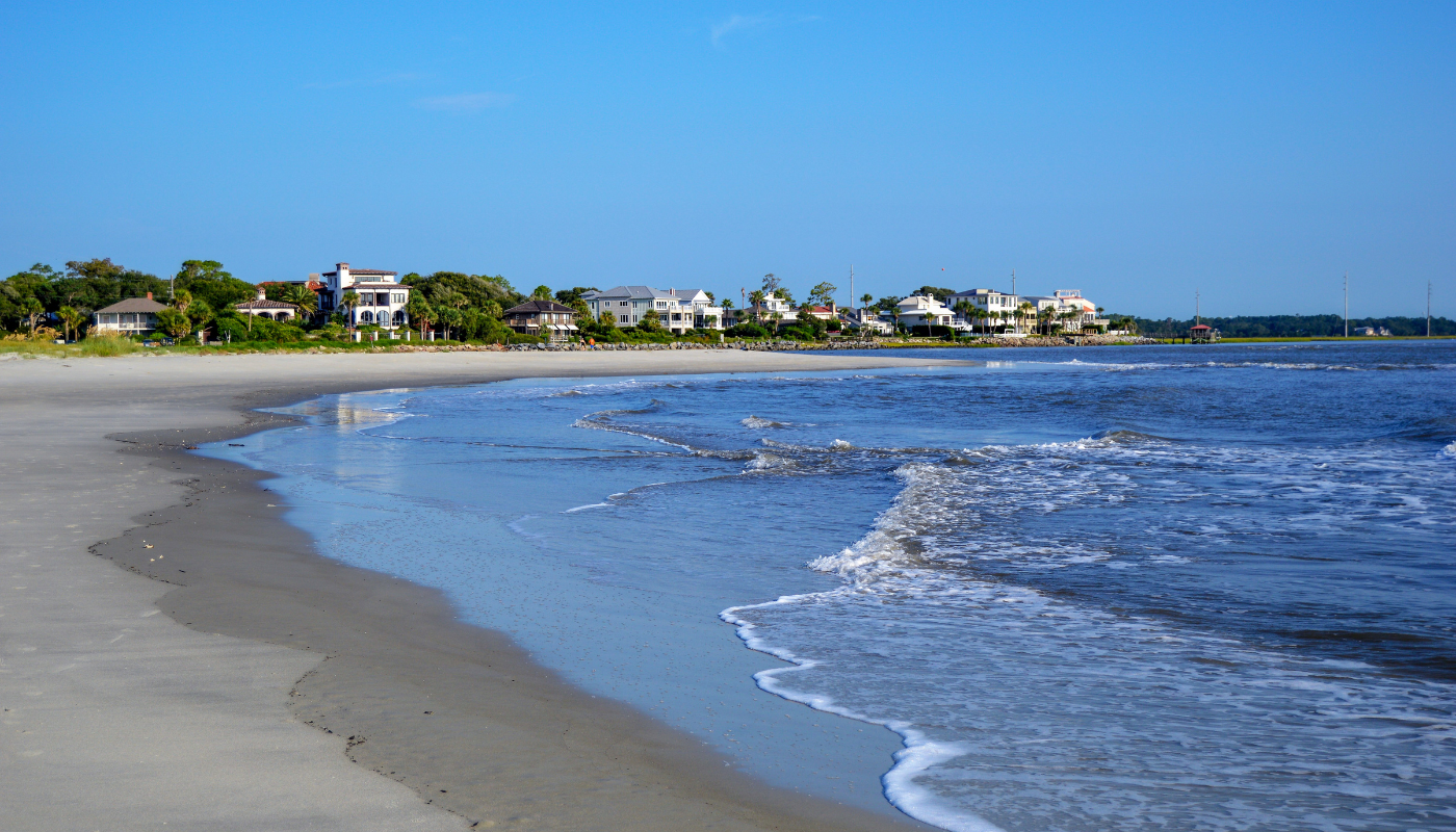 st simons island beach during winter
