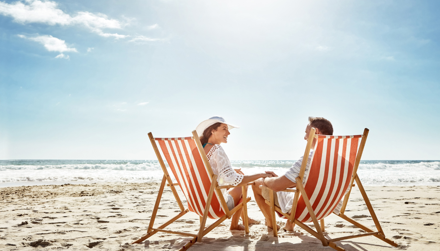 couple on the beach on st simons island