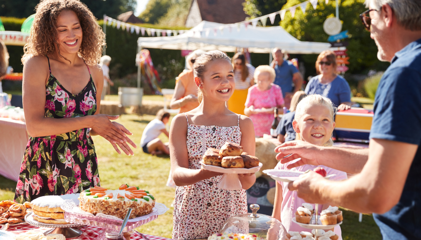 family at fall festival on st simons island