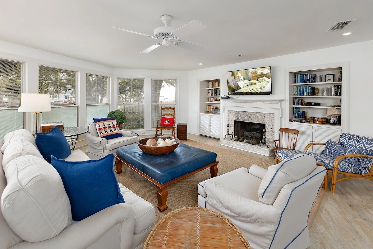 Living room in St. Simons Island Vacation Home