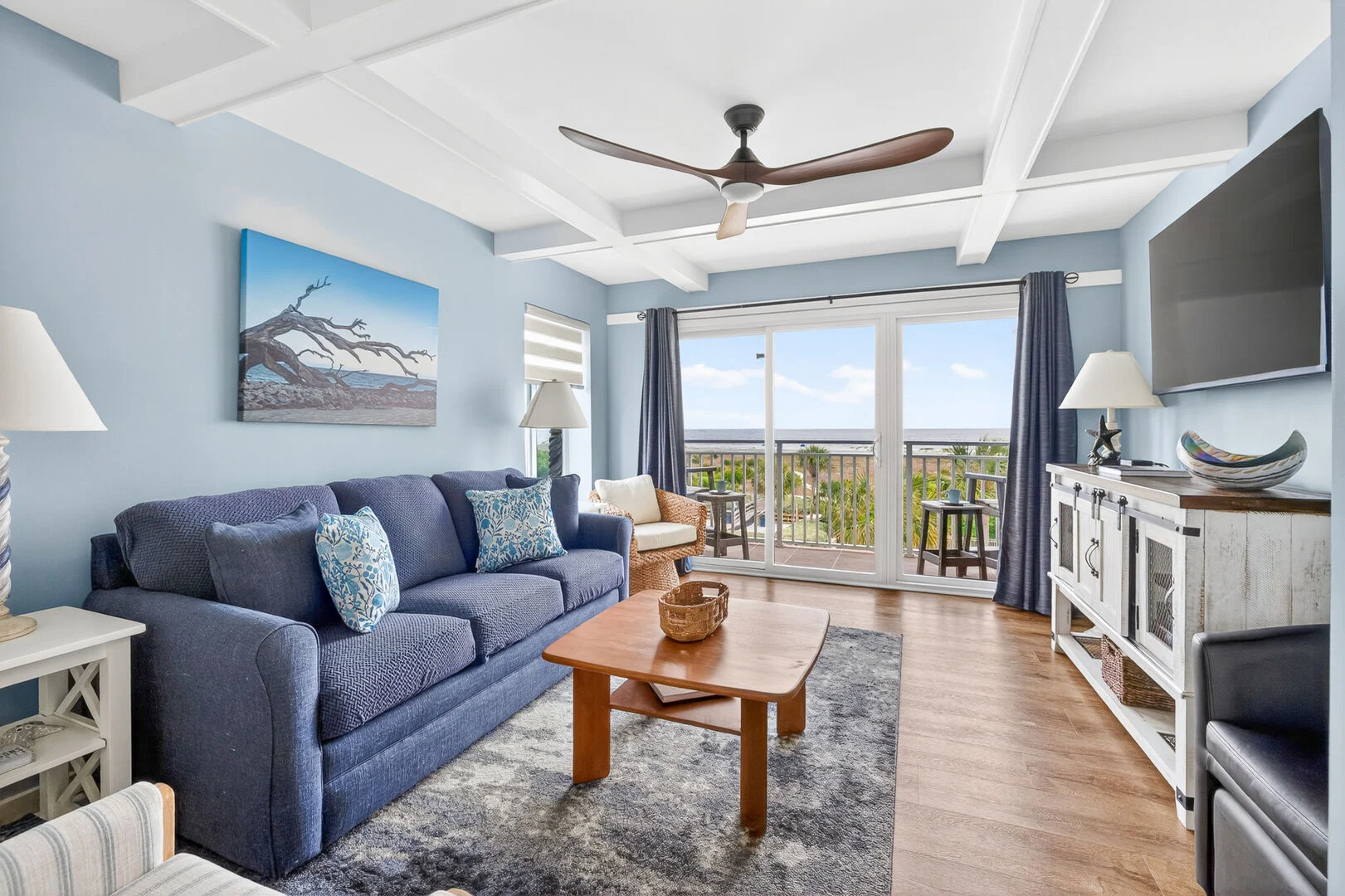 Living room of a St. Simons vacation rental